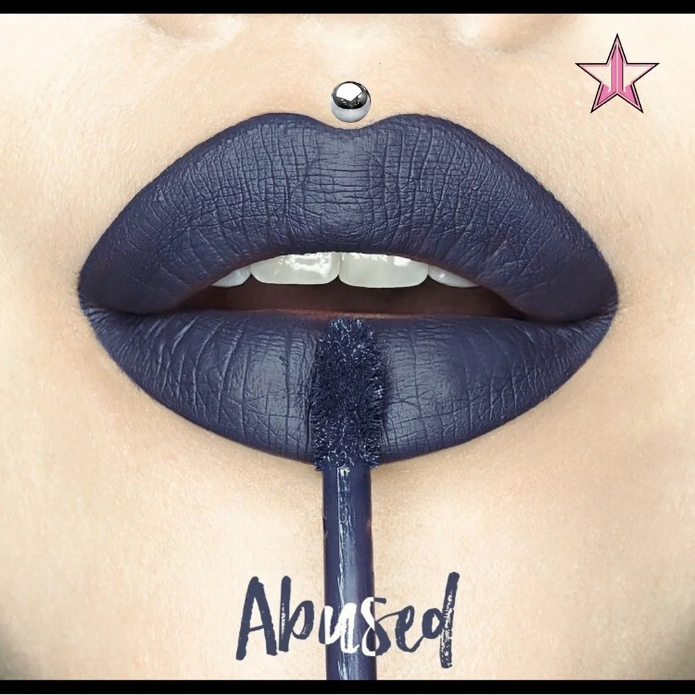 Jeffree Star | ‘Abused’ Velour Liquid Lipstick | NiB matte navy blue, rare
